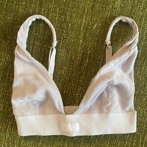 Skims Cotton Plunge Bralette - Lavender